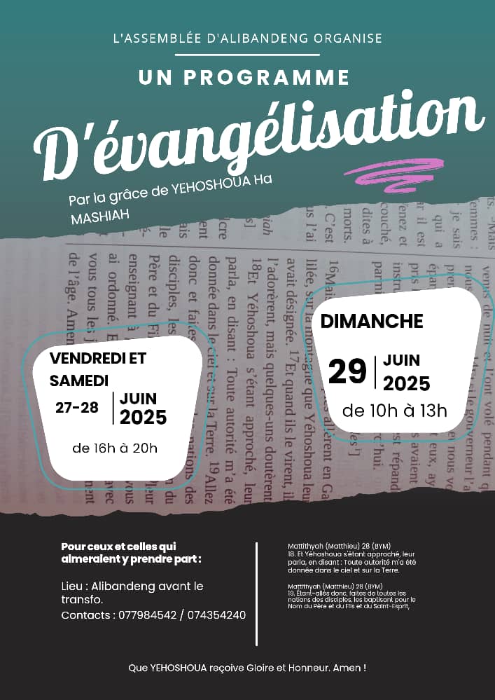 Evangélisation Alibandeng association GDB